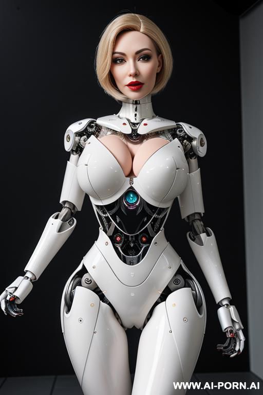 ((ultra realistic very beautiful four k quality to very detailed image to robotic body, beautiful doll cyborg robot male)),(( artificial big boobs total covered only latex skin white)) natural - #main