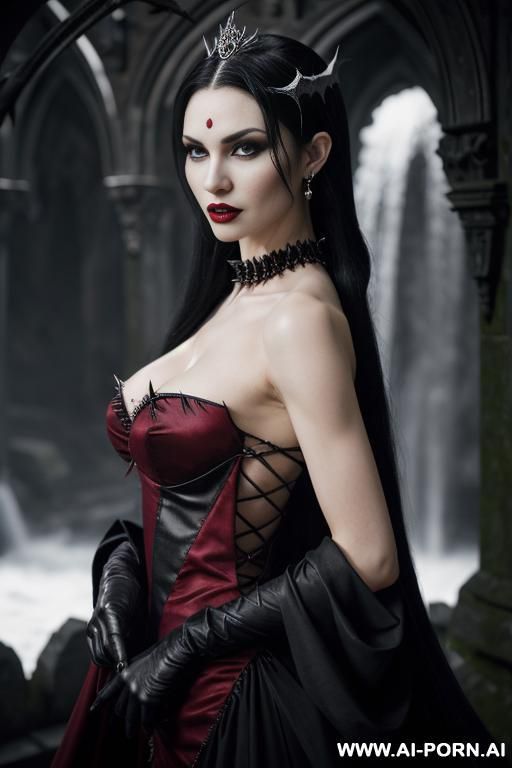 vampire princess, finely detail, ultra detailed face, highly detailed skin, highly detailed hands, looking at viewer, (eye contact), (((dull pallid skin))), arrogant noble face, arrogant figure, - #main