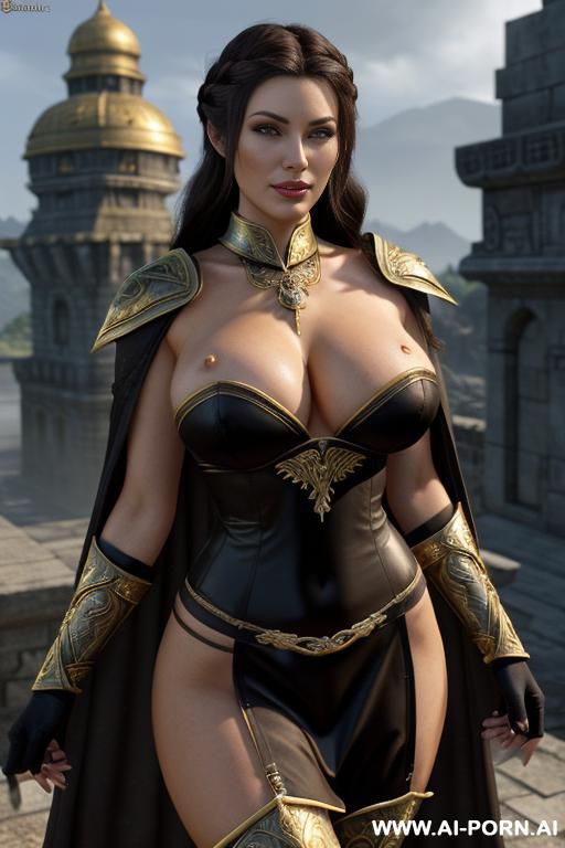 champion of cyrodiil, woman, finely detail, ultra detailed face, highly detailed skin, highly detailed hands, looking at viewer, (eye contact), noble face exspressions, eyes like gimlets, well fit - #main