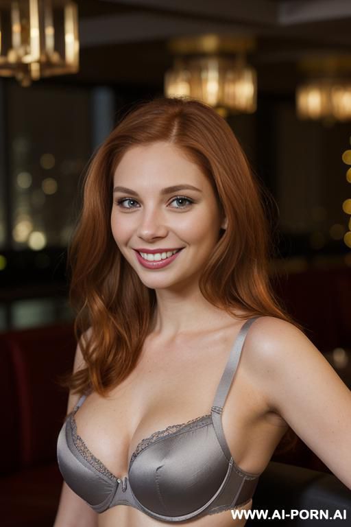 (((actress topanga))), ((grey satin push up bra, thong)), (christmas), (big full lips), ((smiling at the camera)), photorealistic, texan, (ultra detailed photo), (hyper realistic photo), standing in a - #main