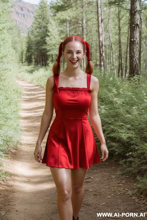(short red dress) (hiking) - #main