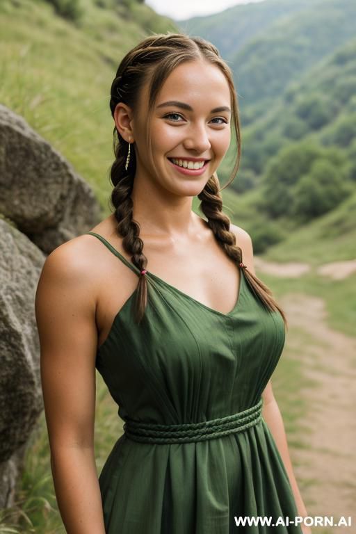 (short green dress) (hiking) - #main