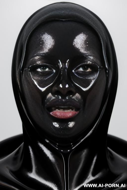 black goo, goo, goop, black goop, portuguese woman covered head to toe in goo, covered in goop, covered in black goo, covered in black goop, black goo over lips, black goo in mouth, black goo in nose, black goo on eyes - #main