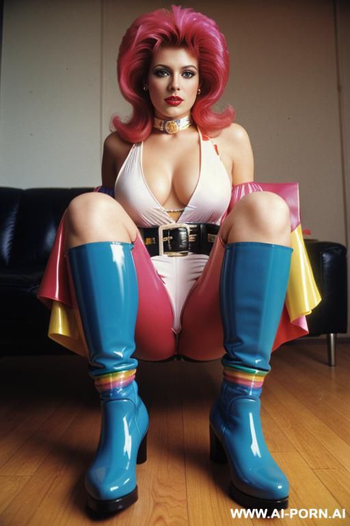 latex, rainbow, boots - #main