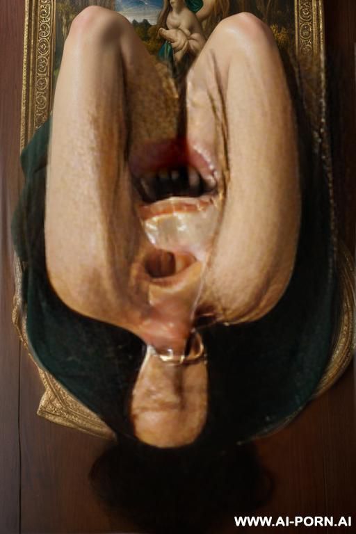 jesus fucking the virgin mary ,legs spread wide open showing pussy , cum on face , viewed from above ,in oil paint style of da vinci, missionary - #main