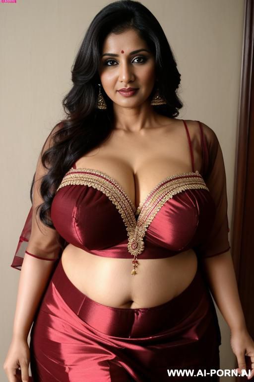 deep cleavage, indian blouse, peticoat - #main