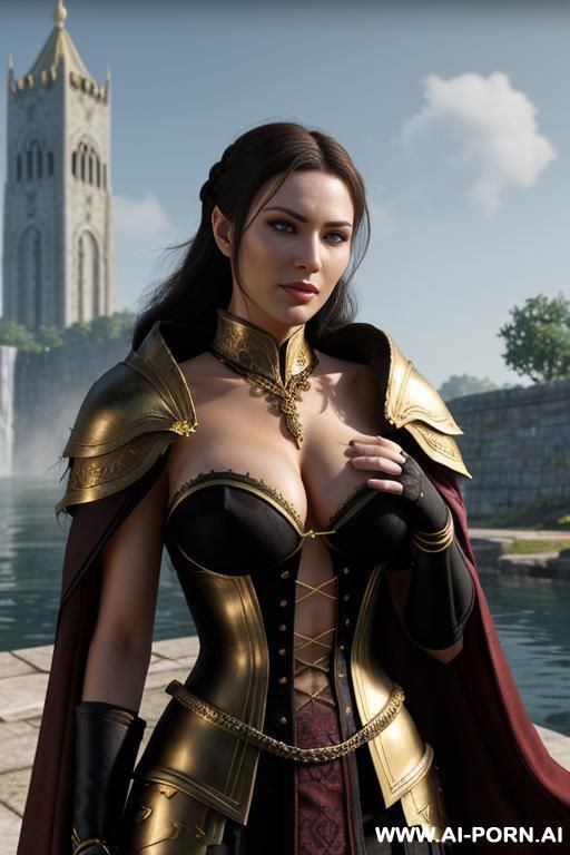 champion of cyrodiil, woman, inely detail, ultra detailed face, highly detailed skin, highly detailed hands, looking at viewer, (eye contact), noble face exspressions, eyes like gimlets, well fit - #main