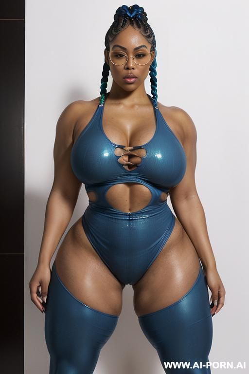 ((beautiful mommy)), thick thighs, naughty, good makeup, ((oiled up, lube, slippery)), (tight color gold oufit)) nsfw, (((realistic look, super realistic))) (((frontal view))) (((strong and cruel, sexy - #main