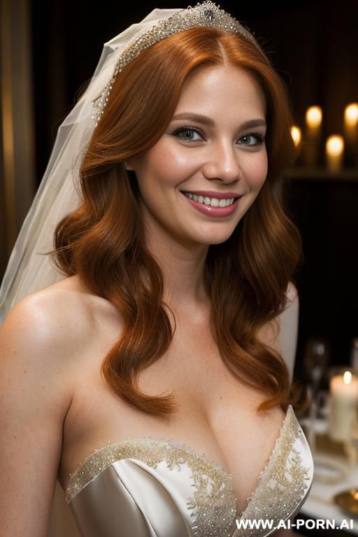 (((actress topanga))), ((fancy highly detailed wedding dress)), (christmas), (big full lips), ((smiling at the camera)), photorealistic, texan, (ultra detailed photo), (hyper realistic photo), standing in - #main