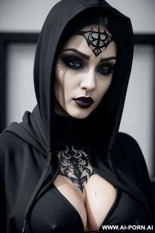 tattoo face, extreme dark black skin cyber - #main