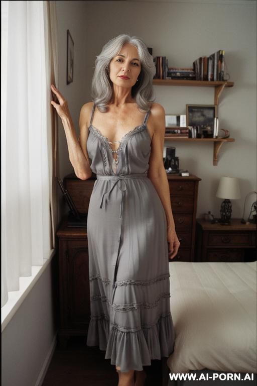 elegant mature beauty, seductive, grey hair - #main