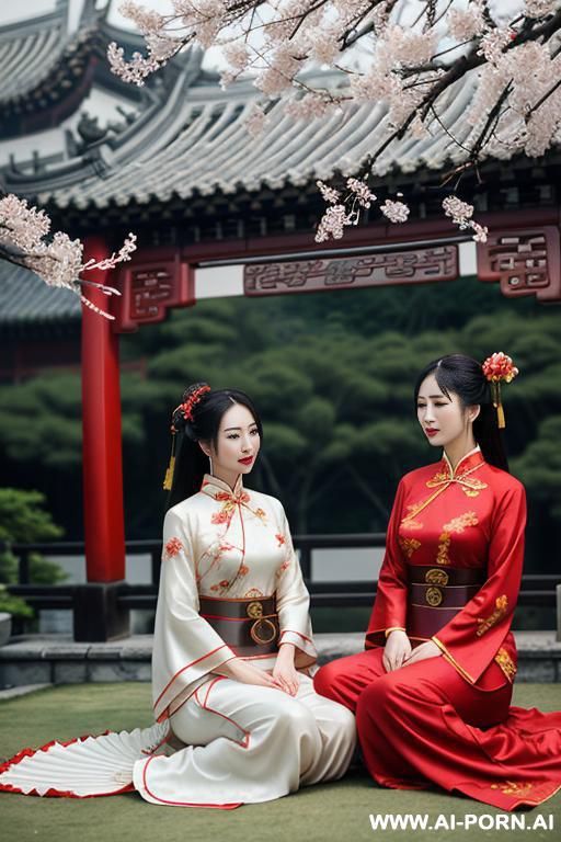 chinese qeen, pleated dress, chinese clothes, traditional clothes, chinese wedding, old china outfit - #main