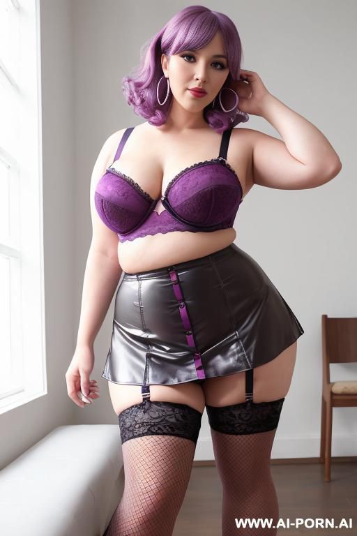 social media influencer, tight top, extremely pretty, full lips, button nose, hoop earrings, busty round boobs, hourglass figure, tight waist - #main