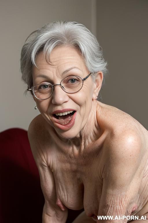 (((without teeth, long view, naked, granny, no teeth in his mouth))) - #main