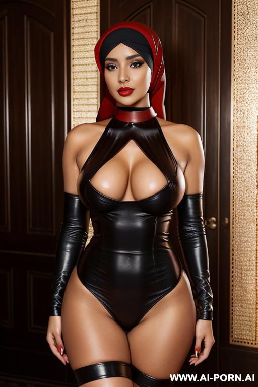 niqab red leather - #main