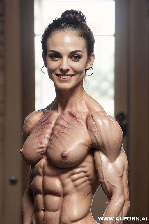 ((nude smiling very muscular short fbb crossfit woman k. knightley with rockhard pecs)), (((nude))), ((naked)), (((very white skin with muscle veins))), ((freaky extreme sculpted abs)), ((nude very - #main