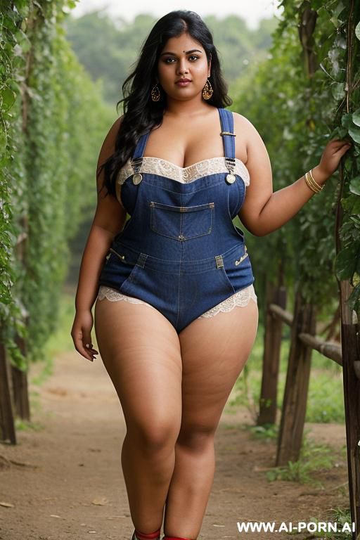 chubby coloured indian wearing farm overalls - #main