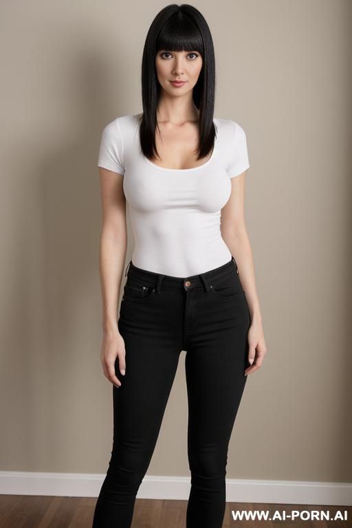 superskinny tall model.perfect round ass hip hugger thong jeans thigh gap - #main