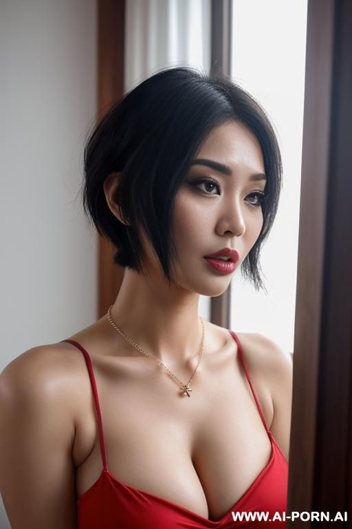 hypnotic pendant, random dress, short hairstyle, cartoon, pretty, full lips, sexy nose, lithe, busty big boobs, tight waist - #main