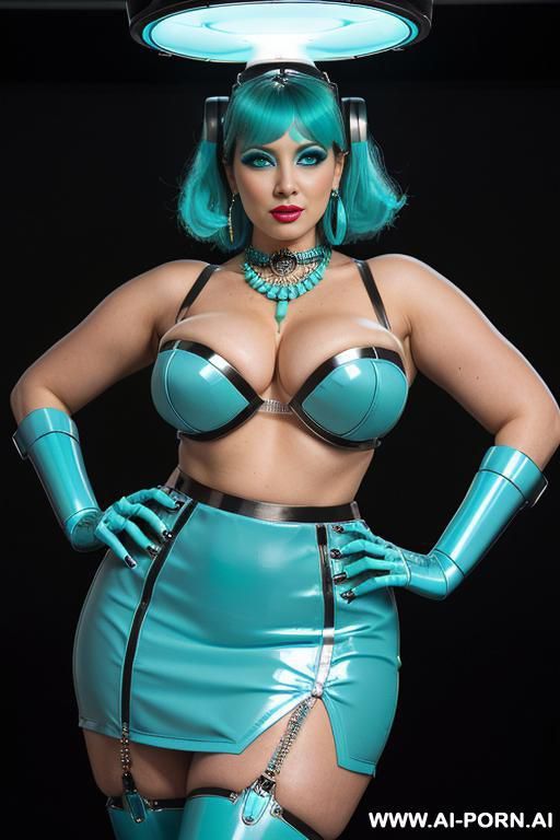 beautiful perfect rectangular face. (((gigantic saggy udders))), (fashionable sidecut), huge earrings, (((makeup)), ((necklace)), bangles - #main