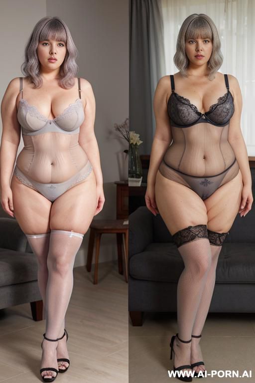 old bbw in her late 0s, wearing a shirt, nylon see through fabric panties. old sexy bbw granny. big bubble butt thick thighs in fullback white nylon panties. - #main