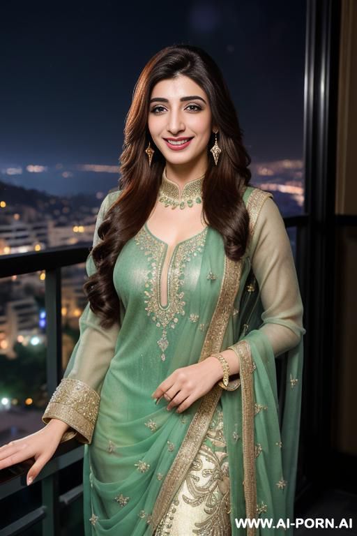 (urwa hocane), ((( pakistani ))), ((dupatta)), (christmas), (modern monaco mansion), (big nose), ((smiling at the camera)), photorealistic, (ultra detailed photo), (hyper realistic photo), standing in a - #main