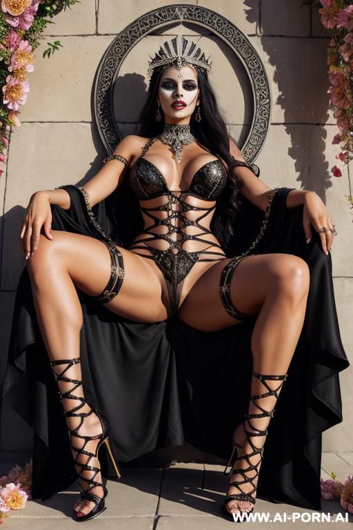 at throne leg apart, most beautiful, goddess of goddess, rhinestone peep toe heels lace-up strappy gladiator sandals - #main