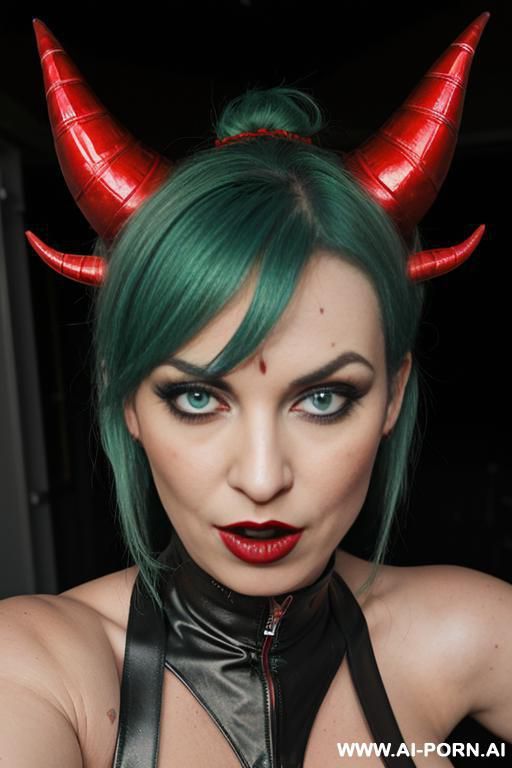 (blonde redhead fusion hairstyle) gypsy bimbo goth updo bun blonde-hair-strands wearing teal latex shorts-harness-suit slender-lithe-body with ((valued-extra-massive-gigantic-humongous-breasts-expand-inner-width)) - #main