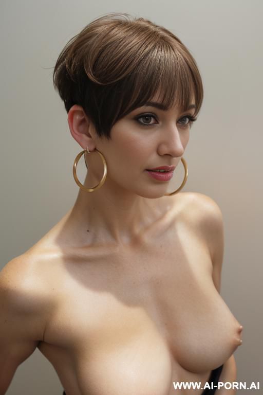 (((((very bitty breast))))), hoop earrings. - #main