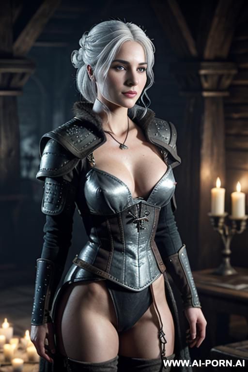 ((witcher princess ciri)) (keep face) (realistic look, super realistic) (frontal view) (full-length image) (perfect hourglass figure), narrow waist, perfect round butt, amazing muscular thighs, bubble - #main
