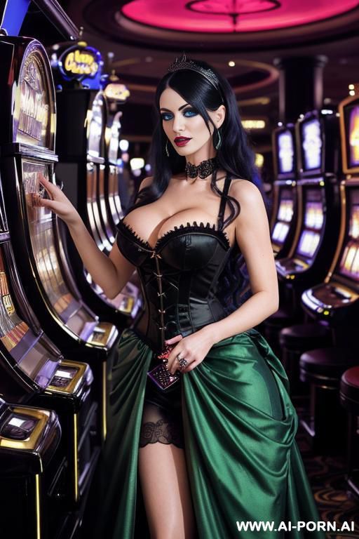 vegan gothic model female with gothic green lip blowjob - #main