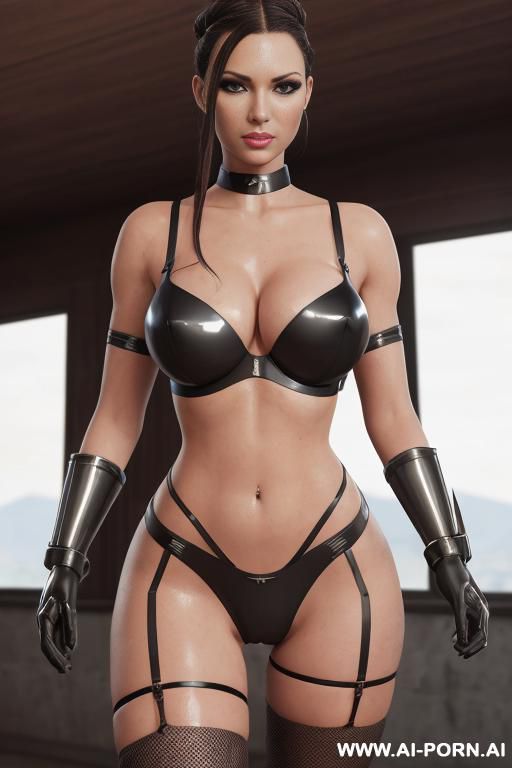 (front view), (looking at the viewer), (eye contact), (standing at front), (detailed face), (detailed body), (detailed hands), (detailed skin), sci-fi swordwoman, well-toned slender atletic figure, silky - #main