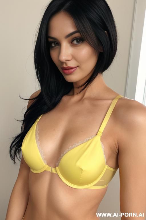 slim woman yellow bra - #main
