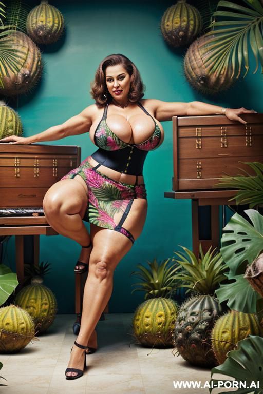 granny (very real granny) (extremely huge saggy tits (breast hypertrophy, macromastia) ((real monstrously huge bosom)) ((ubnormal gigantic boobs)), (((realistic oversized breasts))), full body visible - #main