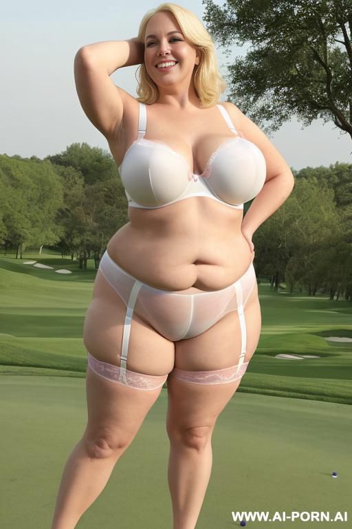 very hot suburban gilf bbw granny smile standing totally in a transparent morning gown, (((round full breasts in see through white bra))). old sexy curvy bbw granny. - #main