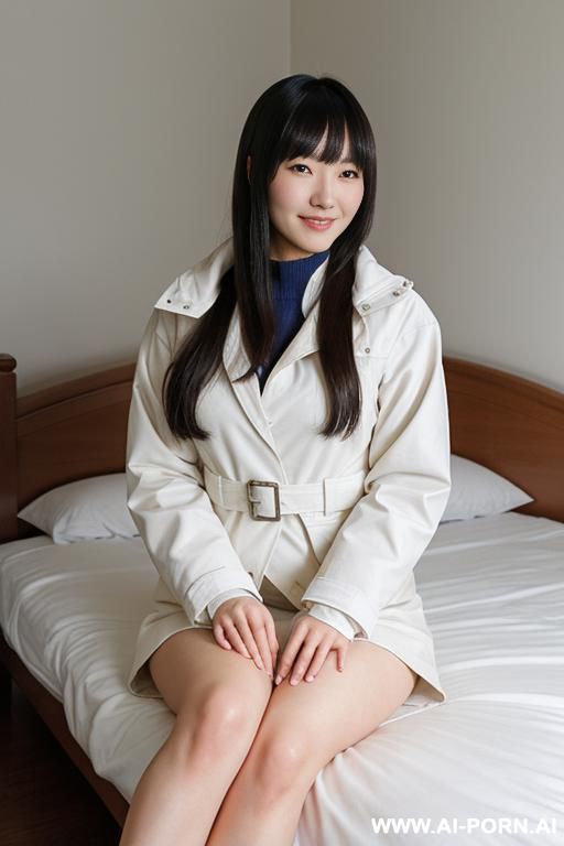 in the bedroom, white skin, tall, bangs, in a mountain jacket, - #main