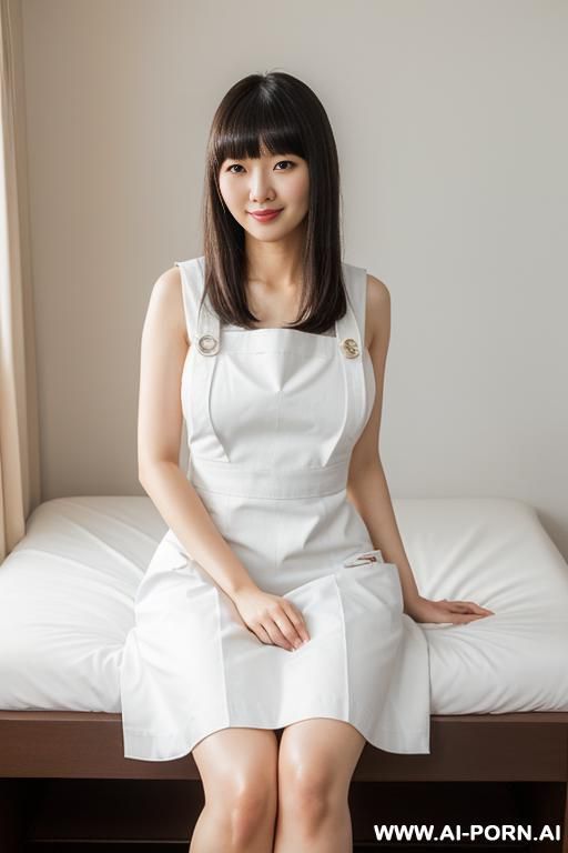 in the bedroom, white skin, tall, bangs - #main
