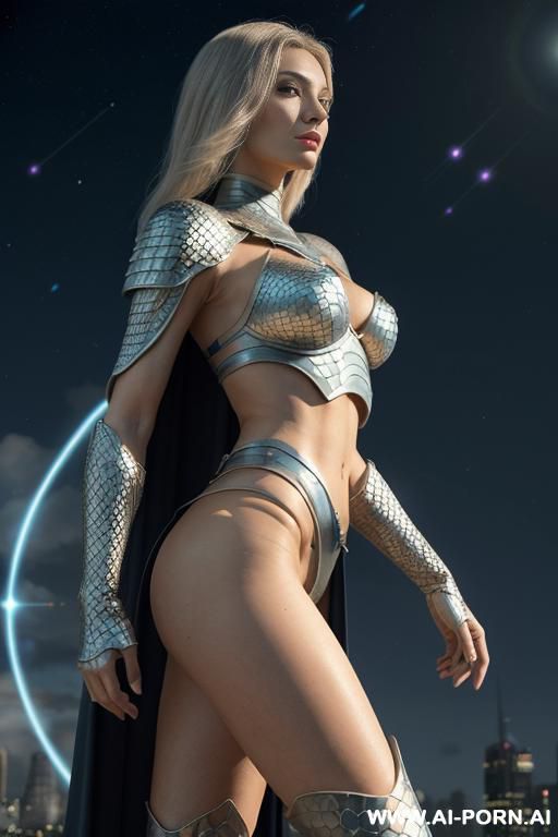 (front view), (looking at the viewer), (standing at front), (looking at front), (detailed face), (detailed body), (detailed hands), (detailed skin), sci-fi swordwoman, well-toned slender atletic figure, - #main