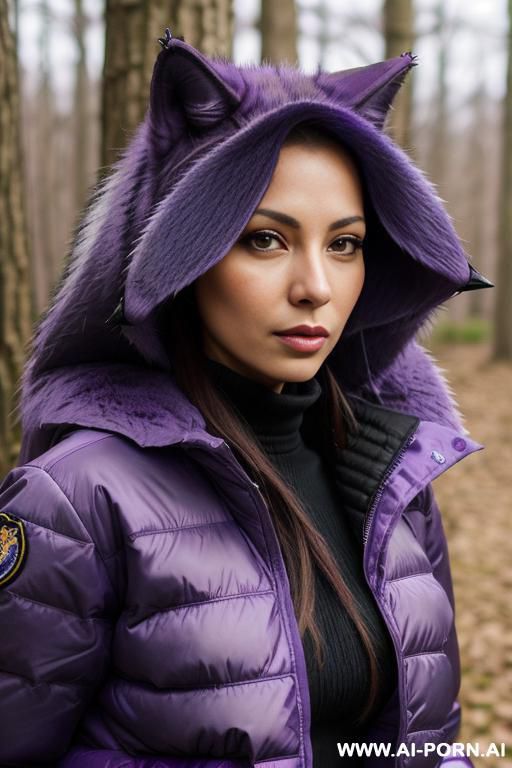 young woman woman in puffer jacket - #main