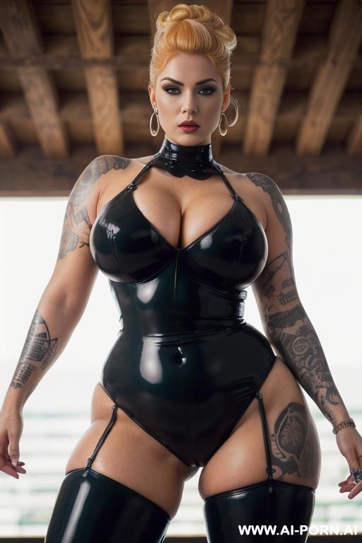 (tattooed (macro-maxxing-mastia broad-amplifying-deep-depth triple-inflate beefy saggy humongous gigantic macromaxxing-mastia) narrowed-hourglass-hips) sleeveless white latex-steampunk-goth updo ginger - #main