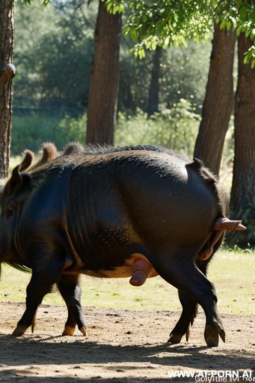 zoophilia (mating with boar), milf is on all fours pose (((milf have zoosex with boar))) (woman very like fucks with boar), woman mating (hard fucks) with a boar, boar fucks milf in - #main
