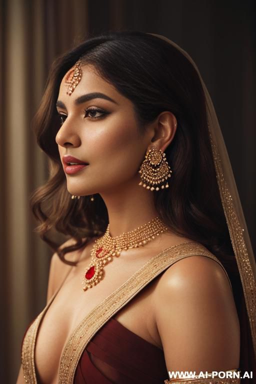 a m-toned cinematic portrait collage of a woman with soft glowing skin, subtle s, and glossy nude lips. she has long dark brown hair styled in loose waves with face-framing strands. she is - #main