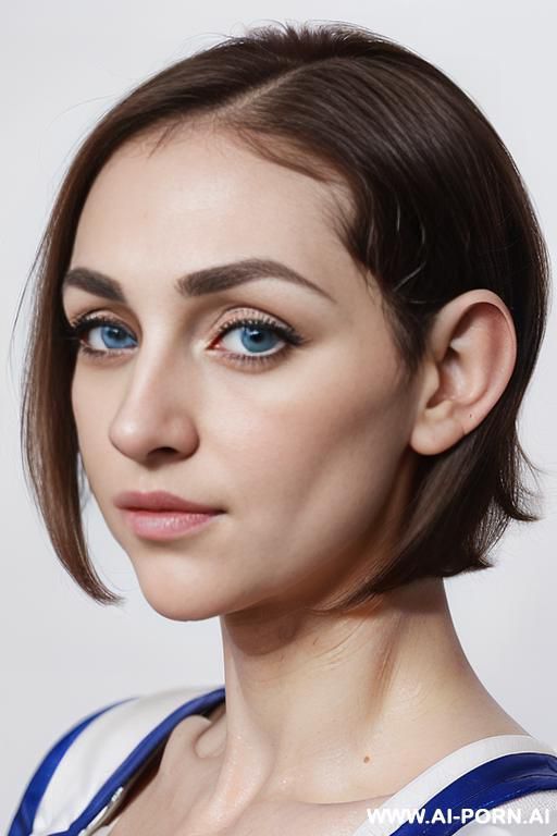 ((((very white skin))) ((0 years old)) ((bright blue eyes)) ((((very big round eyes)))) ((((big nose)))) (()) ((high hairline)) (( eyebrows spread wide)) (((hair behind ears))) (white background) - #main