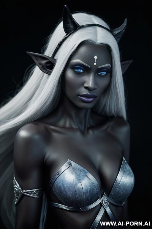 e i l i s t r a e e, the dark dancer, goddess from d&d, finely detail, drow skin, drow elf ears, ultra detailed face, highly detailed skin, highly detailed hands, tall and lithe figure, - #main