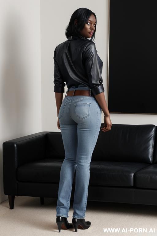 ebony, buxom blue jeans, belt, oxford shoes - #main