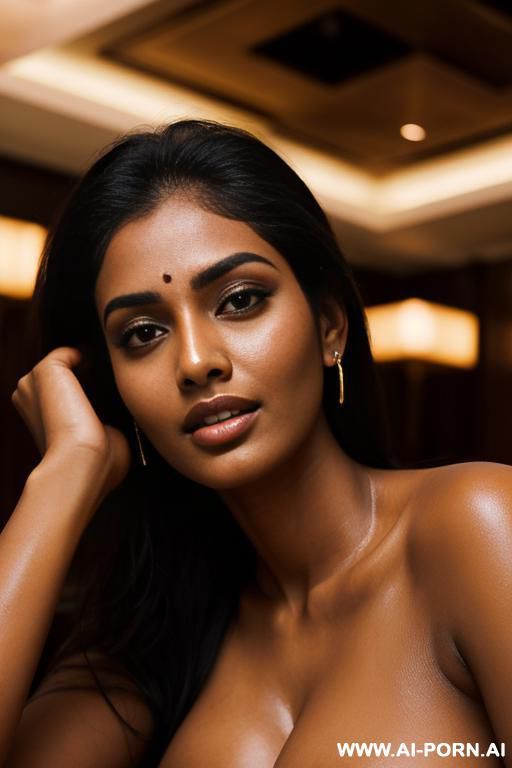 south indian bimbo, perfect face, deep tan, completely naked, luxury hotel bar - #main