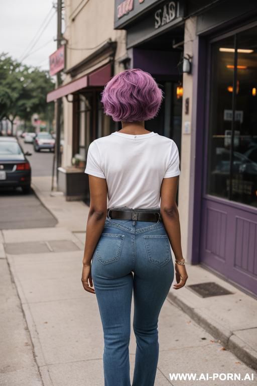 ebony, blue mom jeans, oxford shoes, nice ass - #main