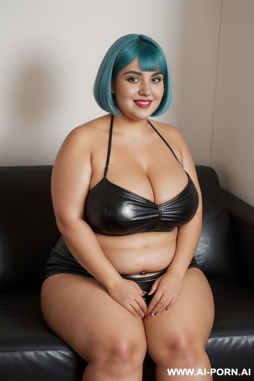fat mexican, bimbo, supermodel, extra thicc, cross eyed, wide hips, holding candy bar, very tan, fat face, rotund figure, tight dress - #main