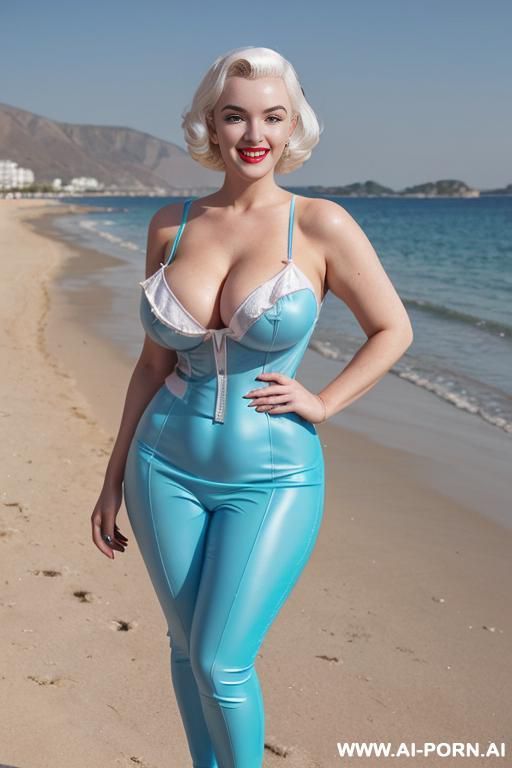 pretty face chubby naked big hips full body view oiled - #main