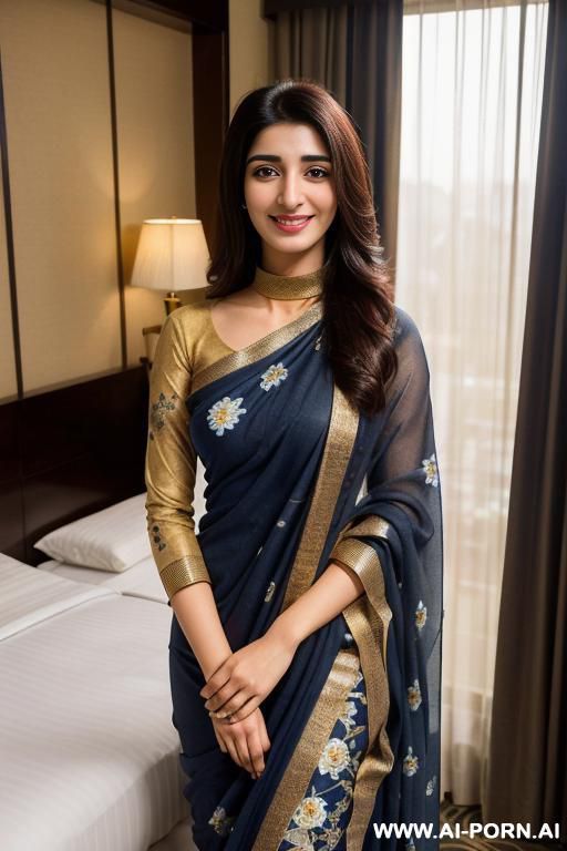 ((dark blue floral patterned crew neck dupatta)), (urwa hocane), ((( punjabi ))), (christmas ), (big nose), ((smiling at the camera)), photorealistic, (ultra detailed photo), (hyper realistic photo ), - #main